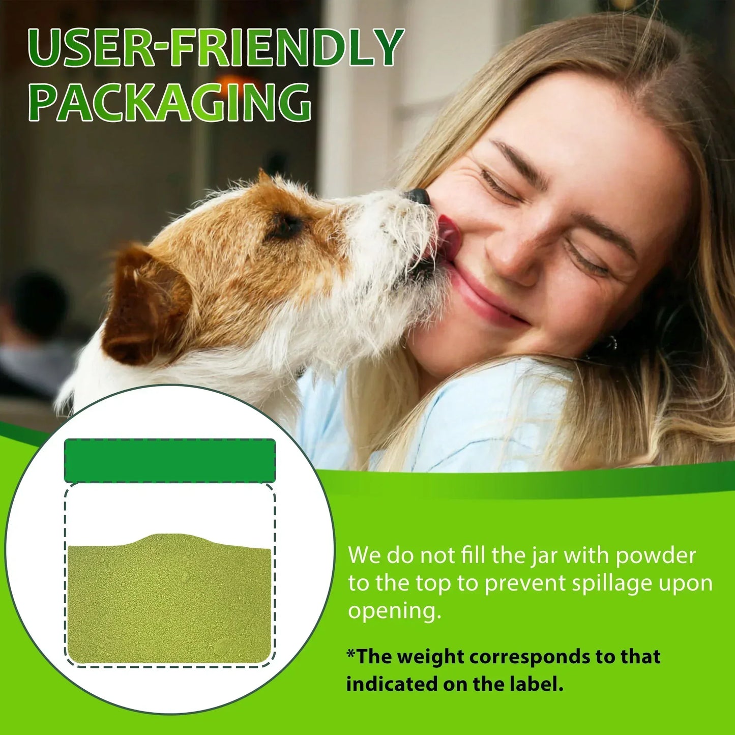 Plaque Removal Dental Powder 4-Pack, Dog Dental Care and Bad Breath Treatment, Dog Teeth Cleaning Powder for Healthy Teeth & Gums for All Dogs